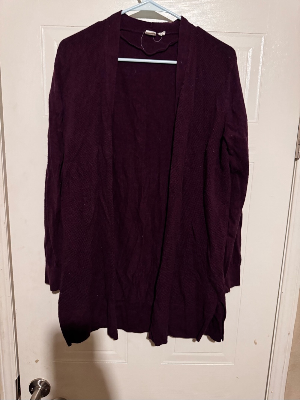 GAP Open-Front Cardigan Sweater - Plum